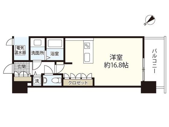 グランアークテラス(ワンルーム/7階)の間取り写真