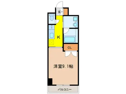 ウエストパーク支倉(1K/5階)の間取り写真