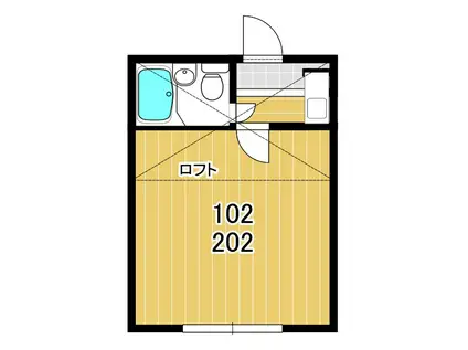 クレール恵比寿(1K/2階)の間取り写真