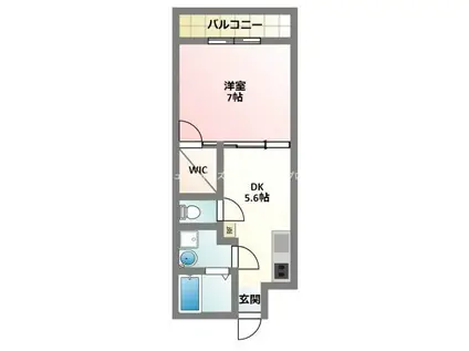 エムプラザ高柳(1DK/4階)の間取り写真