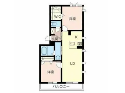 ルミエールB棟(2LDK/3階)の間取り写真