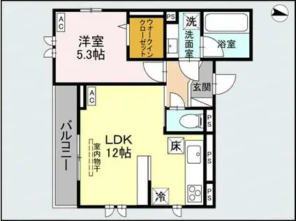 D-ROOM南笹口(1LDK/3階)の間取り写真