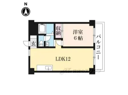 第16洛西ハイツ瀬田(1LDK/4階)の間取り写真