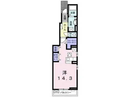 ライゼ長良 A(ワンルーム/1階)の間取り写真