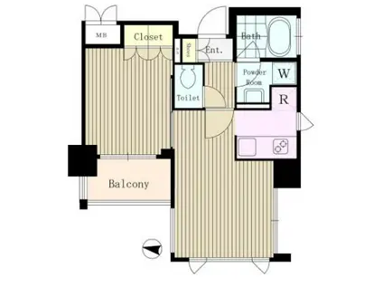 INSULA(1LDK/4階)の間取り写真