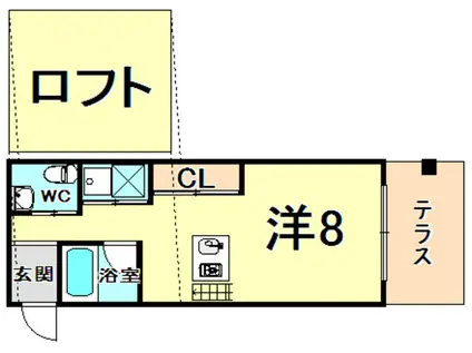 C4 KOUSHIENN イースト(ワンルーム/2階)の間取り写真
