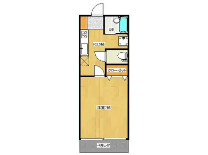 大央ハウジングビル(1K/6階)の間取り写真