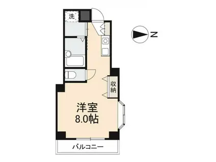 ディアコート栗林(ワンルーム/5階)の間取り写真