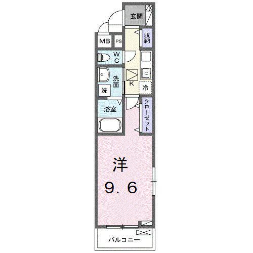 スプレンドーレ(1K/1階)の間取り写真