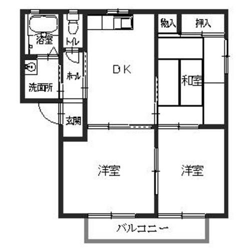 シャーメゾン寿 八番館(3DK/2階)の間取り写真
