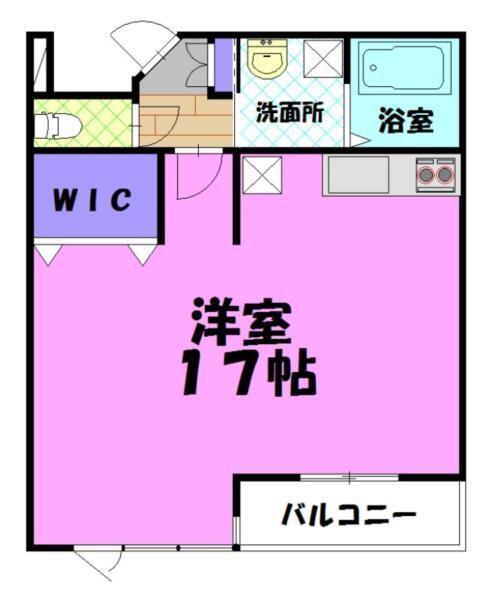 ビオス竹林(ワンルーム/1階)の間取り写真