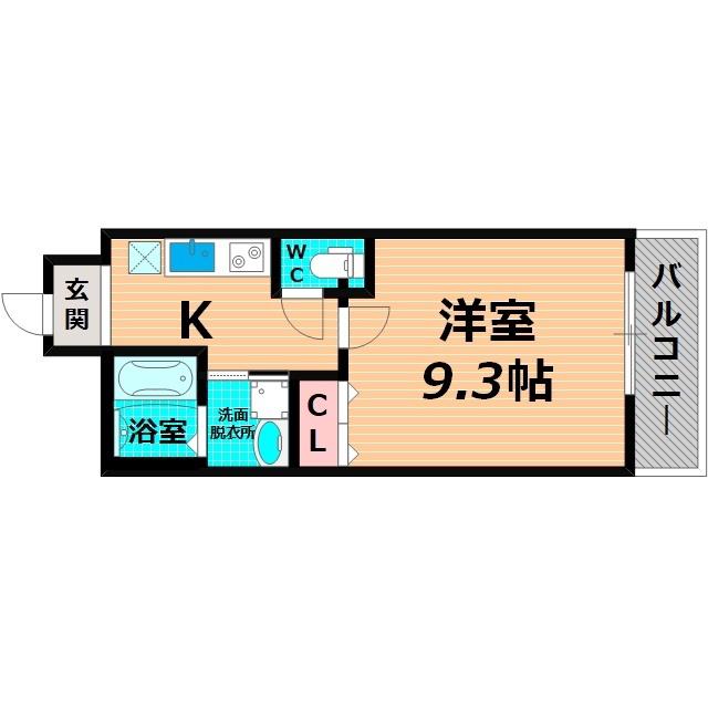 フジパレス今津中II番館(1K/2階)の間取り写真
