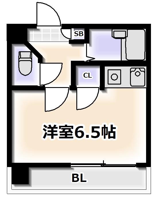 シャルマンフジ住吉弐番館(ワンルーム/2階)の間取り写真