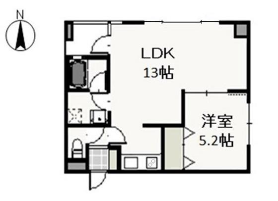 COURT CONDOHR(1LDK/4階)の間取り写真