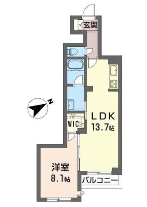 プランドール(1LDK/2階)の間取り写真