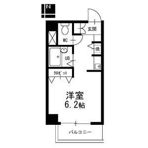 プロクシィスクエア藤見ヶ丘(ワンルーム/4階)の間取り写真