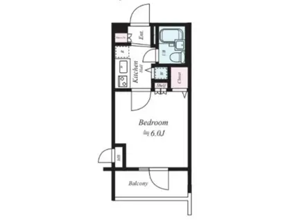 ステージファースト青山(1K/1階)の間取り写真