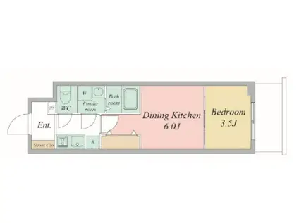 エスリードレジデンス大阪谷町ザ・マーク(2K/6階)の間取り写真