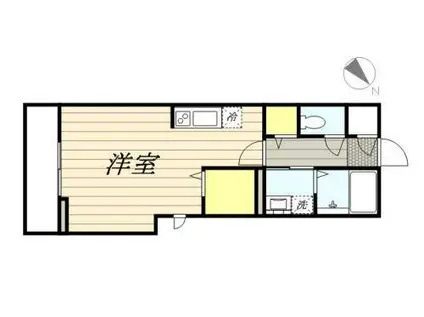 アトリエール(ワンルーム/2階)の間取り写真