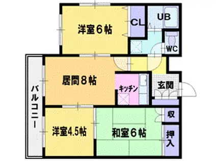 イメージ307(3DK/2階)の間取り写真