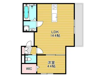 YOUR MAISON CHI・KANON(1LDK/2階)の間取り写真