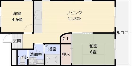 メゾン大邦国分(2LDK/3階)の間取り写真