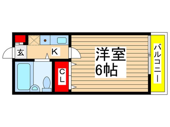 センチュリーハウスB(1K/1階)の間取り写真