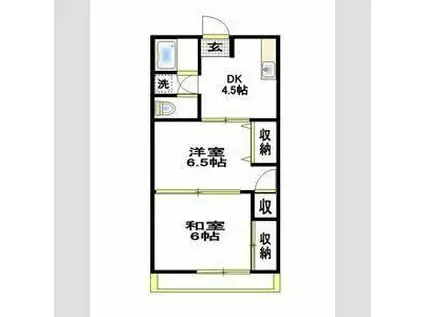 コーポ徳延(2DK/2階)の間取り写真