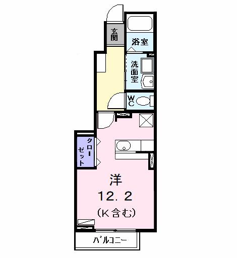 レジデンス・フジ(ワンルーム/1階)の間取り写真