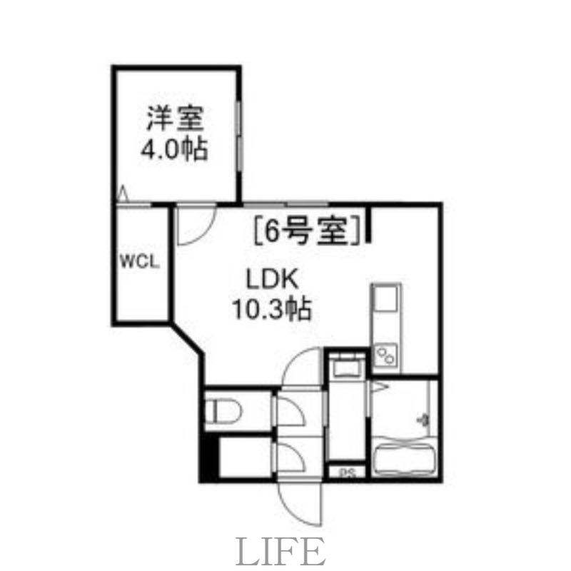ALIVIS美園(1LDK/4階)の間取り写真