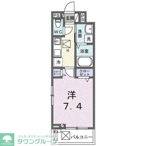 スプレンドーレ(1K/1階)の間取り写真