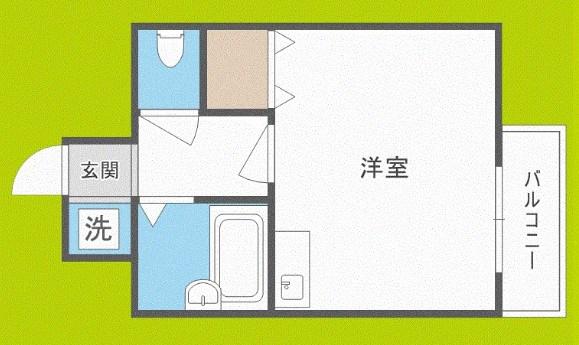 シャトレ下新庄(ワンルーム/2階)の間取り写真