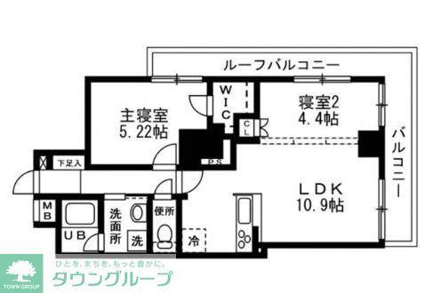 カッシア南大塚(2LDK/11階)の間取り写真