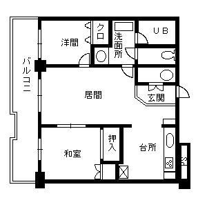 ストークマンション鹿児島(2LDK/3階)の間取り写真