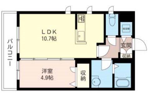 フェアレディ(1LDK/3階)の間取り写真