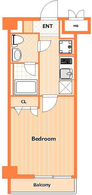 SHOKEN RESIDENCE横浜生麦I(1K/2階)の間取り写真