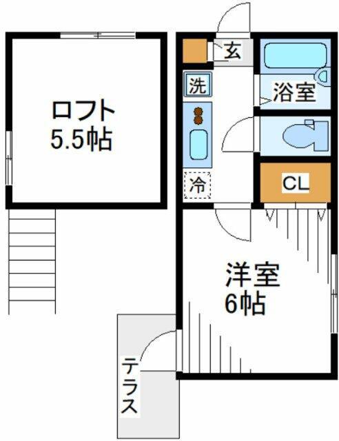 メゾンフラワー新高円寺(1K/1階)の間取り写真
