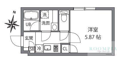 FABRIC中井DUERESIDENCE(1LDK/3階)の間取り写真