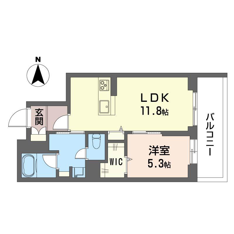 ブランニューディズ(1LDK/1階)の間取り写真