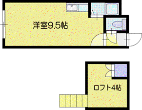 シャトル142(ワンルーム/2階)の間取り写真