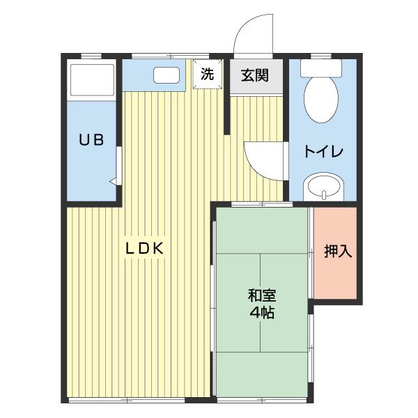 メゾン西庄I(1LDK/2階)の間取り写真
