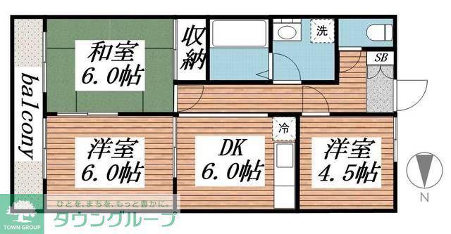 フレンドハイツ(3DK/2階)の間取り写真
