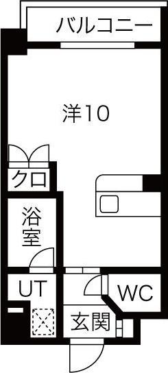 シティライフ今池南(1K/3階)の間取り写真