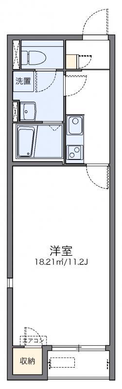 レオネクストクレール国分寺(1K/2階)の間取り写真