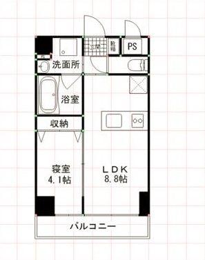トレステーラTOGOU(1LDK/2階)の間取り写真
