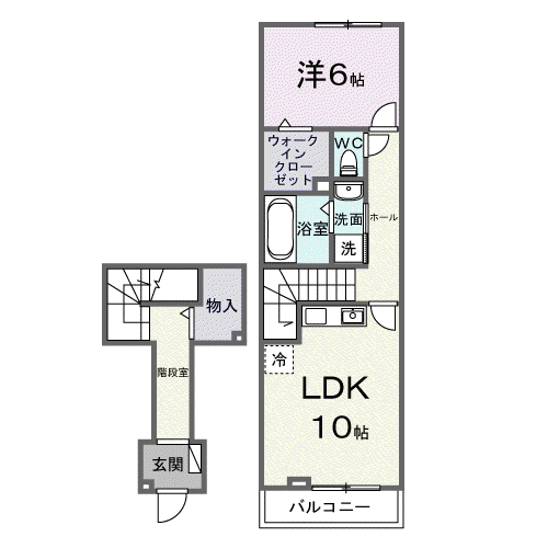ヴィラ ドリーム(1LDK/2階)の間取り写真