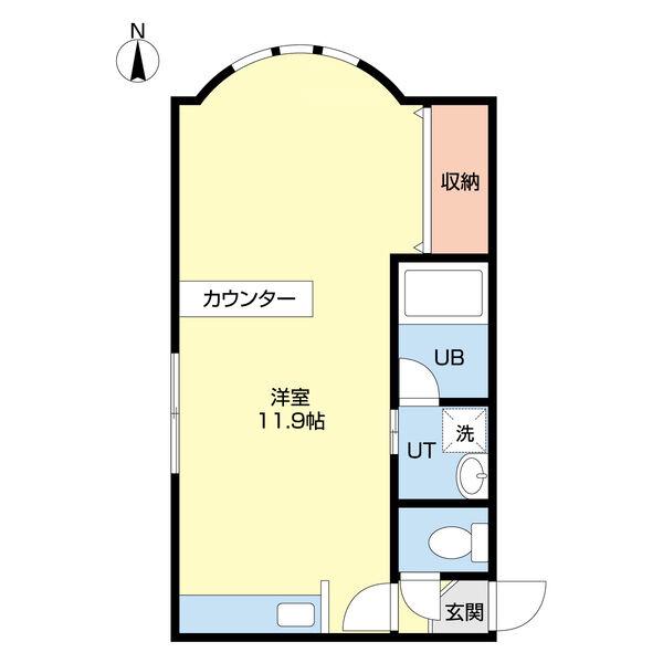 MSP722壱番館(ワンルーム/2階)の間取り写真
