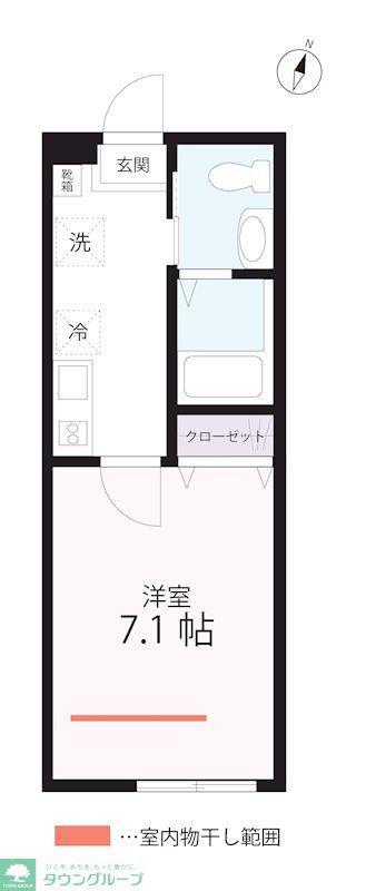 QUIET CRAB HOUSE 本郷台(1K/2階)の間取り写真