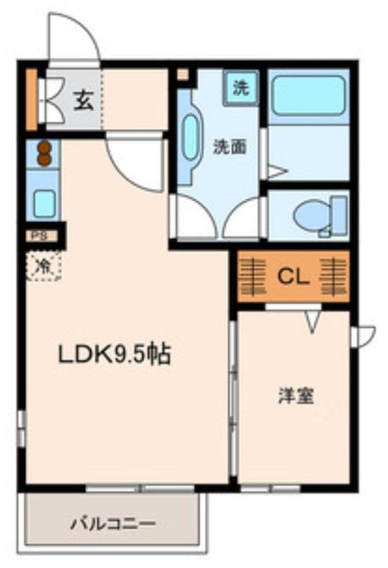 GRAN SERENO(1LDK/2階)の間取り写真
