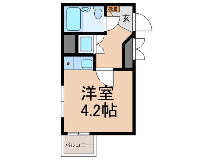 ライオンズマンション六甲道(ワンルーム/2階)の間取り写真
